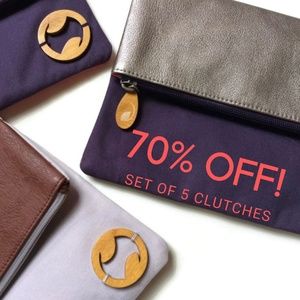 5 organic & vegan clutches - bulk discount!